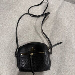 kate spade Black Leather Crossbody Shoulder Bag